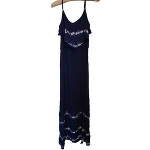 MUDD | Navy Blue & White Tie-Die Maxi